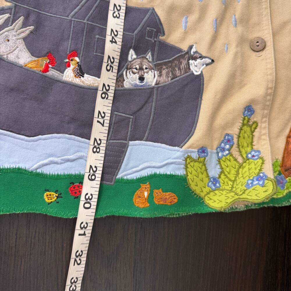 Vintage Noahs Ark Skirt Womens 14 Animals Teacher Bible Art to Wear Handmade - Picture 15 of 16